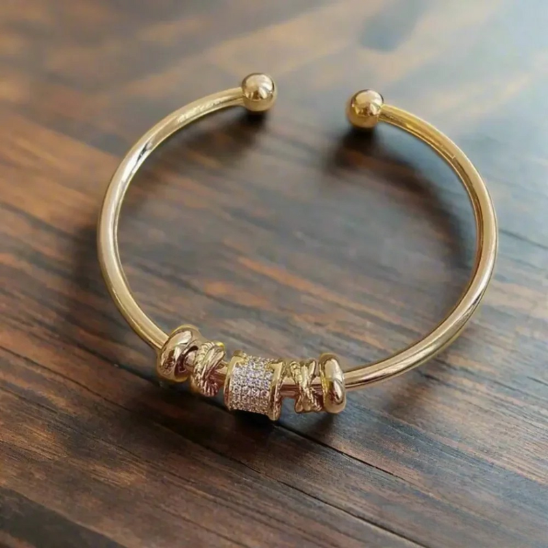 Adjustable Gold Bracelets with Charm