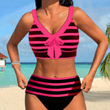 Martina™ | High-Waisted Striped Bikini