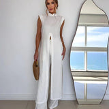 Benigna™ | White Ruffled Tunic Set and Pants