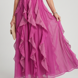 Orea™ | High Neck Ruffled Layered Maxi Dress