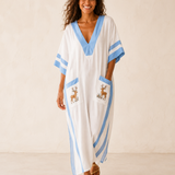 White Striped Alba Caftan