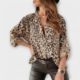 Iara | Modern Blouse with Leopard Print