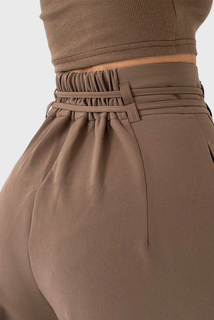Sophie Wide Leg Pants with Drawstrings