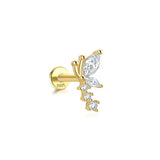 Daniela – Delicate gold earrings with a fluid design.