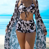 Gabriela™ | 3-Piece Printed Bikini Set