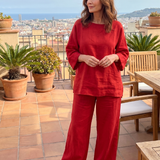 Prue™ | Loose Tunic and Wide Leg Pants Set