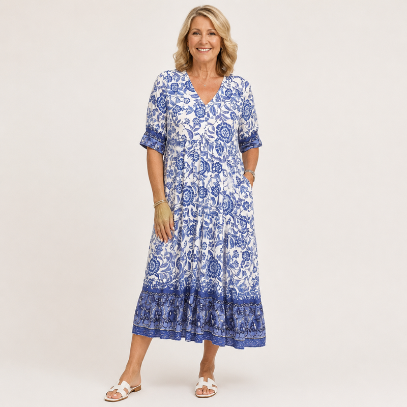 Keisha™ | Elegant V-neck Floral Print