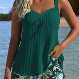 Rocío™ | Striped Tankini with Two-Piece Briefs
