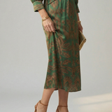 Lune™ | Natural Wrap Midi Dress