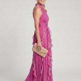 Orea™ | High Neck Ruffled Layered Maxi Dress