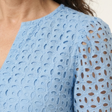 Brielle™ | Layered Midi Dress with V-Neck and Short Sleeves