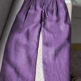 Camille™ | Wide-Leg Cotton-Linen Pants