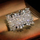Selina – Elegant square stone diamond ring.