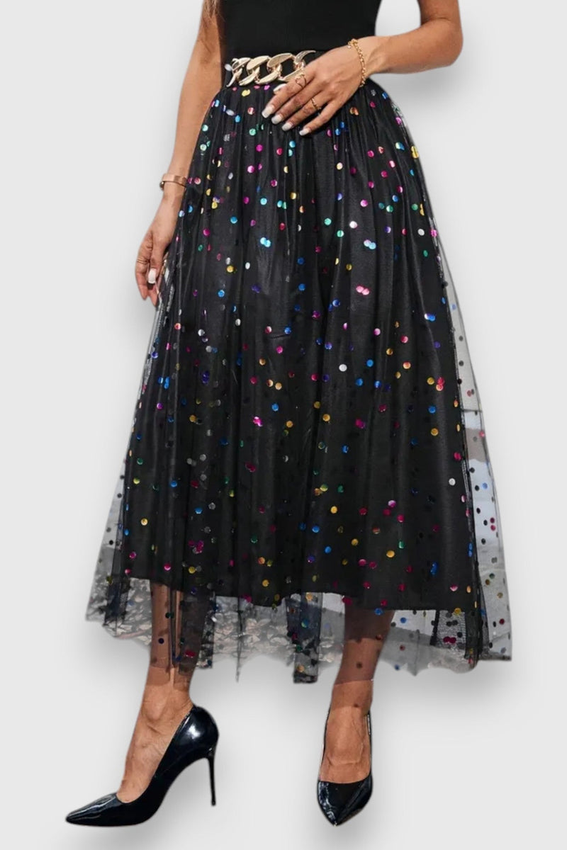 Colorful Polka Dot Skirt