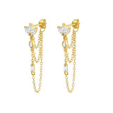 Daniela – Delicate gold earrings with a fluid design.