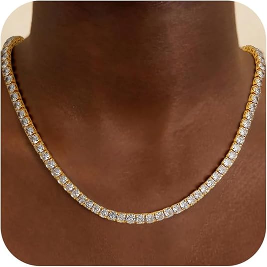 BARNA | Tennis Necklace Gold