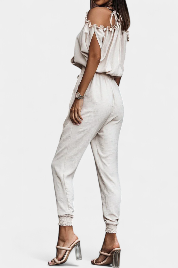 Solene Mono Casual with Off-Shoulder and Elastic Waist