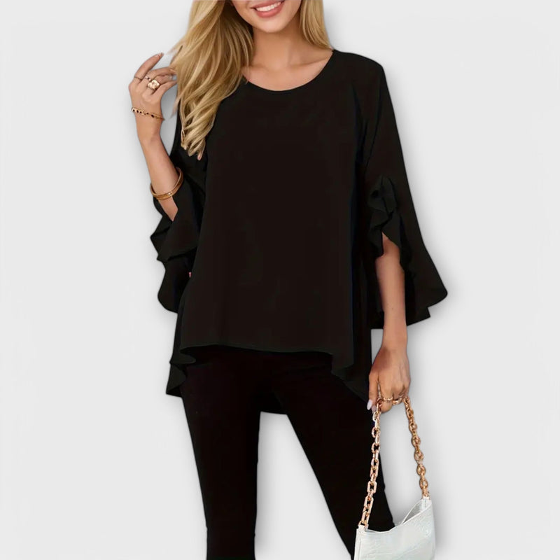 Aria - Lightweight blouse with round neckline
