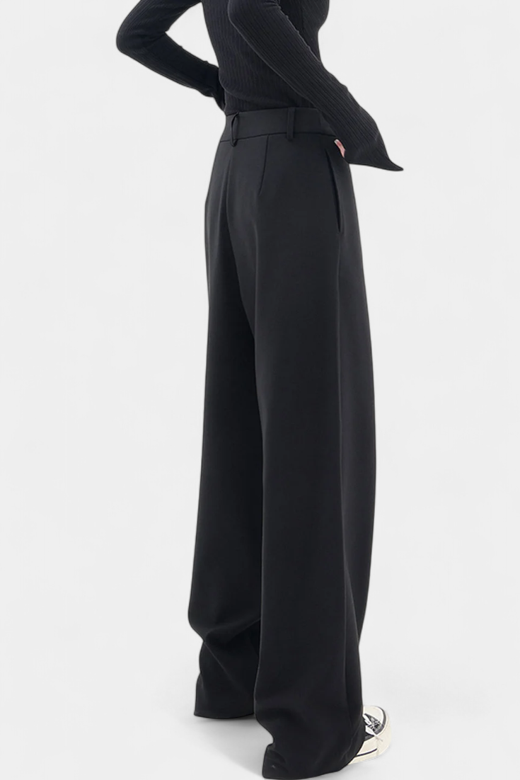 Oaklyn Straight Pants with Modern Draping