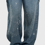 Dariya Cargo Balloon Jeans with Shine and Beaded Applications