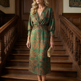 Lune™ | Natural Wrap Midi Dress