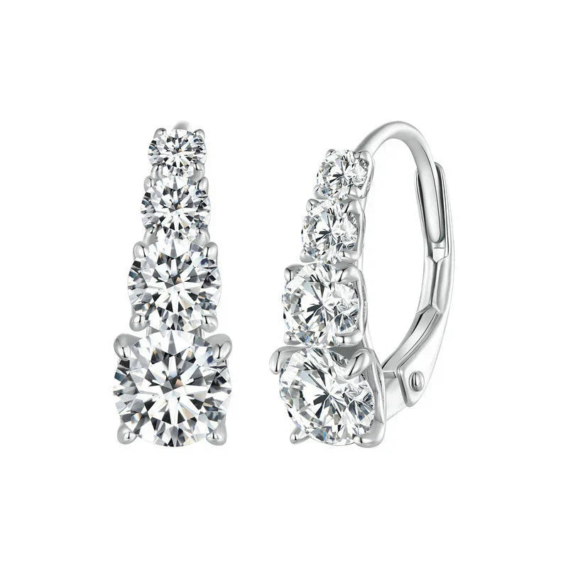 Earrings with Four Gems