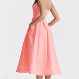 Estela | Elegant Summer Corset Midi Dress