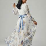 Rielle™ | Wrap Pleated Midi Dress