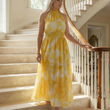 Sylin™ | Gathered Halter Midi Dress