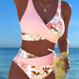 Marta™ | Contrast Floral Bikini Roos