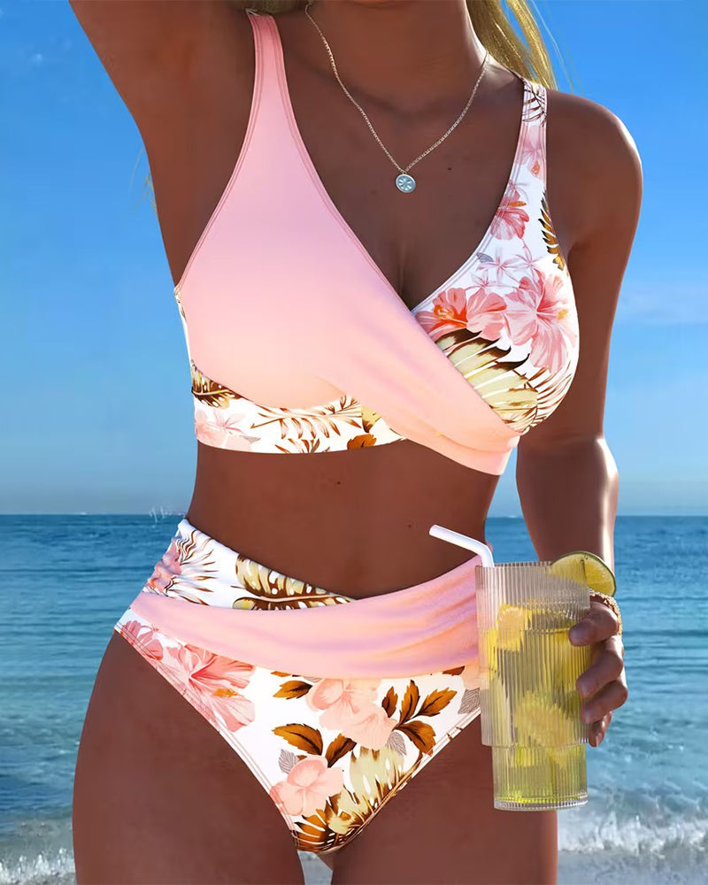 Marta™ | Contrast Floral Bikini Roos