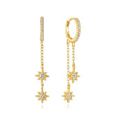 Pavlína – Elegant gold earrings with a contemporary design.