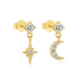 Pavlína – Elegant gold earrings with a contemporary design.