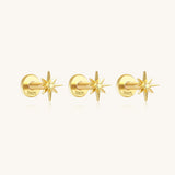 Kateřina – Gold earrings with an elegant curve.
