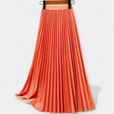 Satin Pleated Skirt