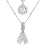 Initials Necklaces in Moissanite - Elegant Set