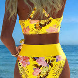Marta™ | Contrast Floral Bikini Roos