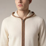 Santoni Extrafine Hoodie Cream