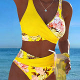 Marta™ | Contrast Floral Bikini Roos