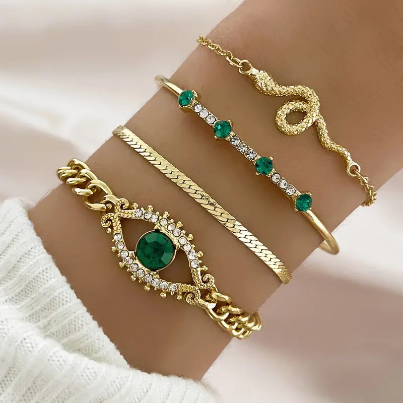 SERPIA | Set of Gold Bracelets