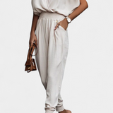 Solene Mono Casual with Off-Shoulder and Elastic Waist
