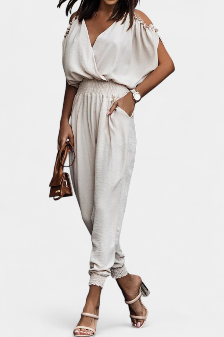 Solene Mono Casual with Off-Shoulder and Elastic Waist