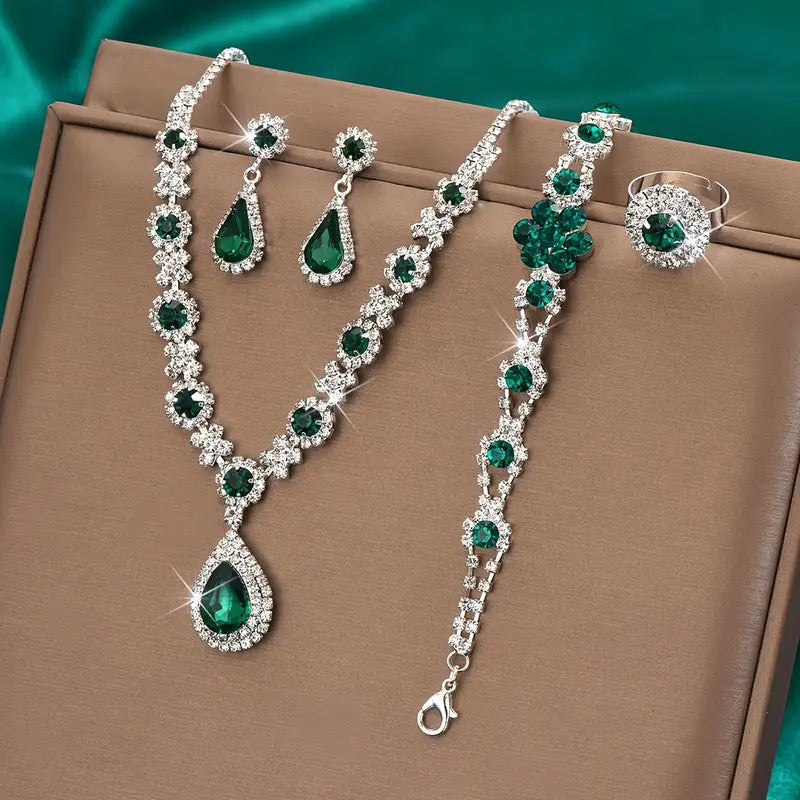 ADRIANA | White Gold Jewelry Set