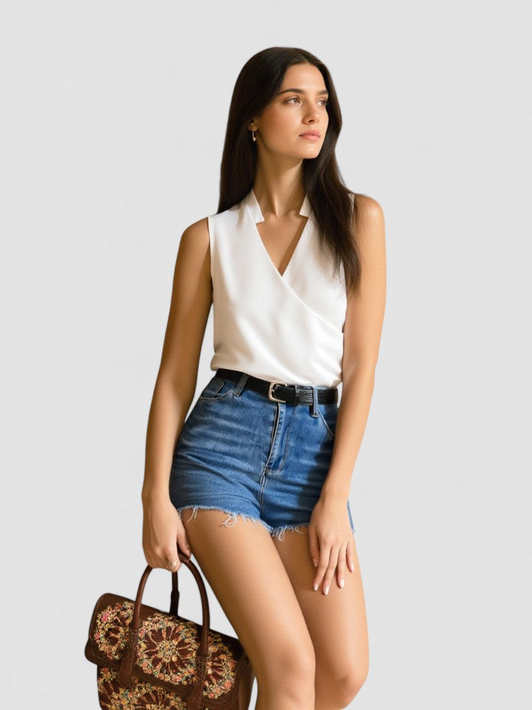 Salete | Women's Top with V-Neck