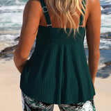Edith™ | Crossed tankini with floral shorts