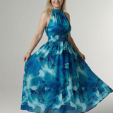 Sylin™ | Gathered Halter Midi Dress