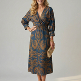Lune™ | Natural Wrap Midi Dress