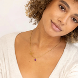 Livia – Gold Necklace with Turquoise Pendant