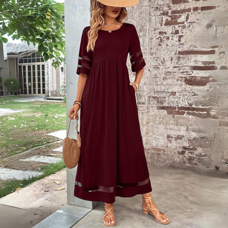 Aubrey™ | Midi dress that smooths the belly and flatters the silhouette