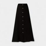 Semi-transparent skirt with opening